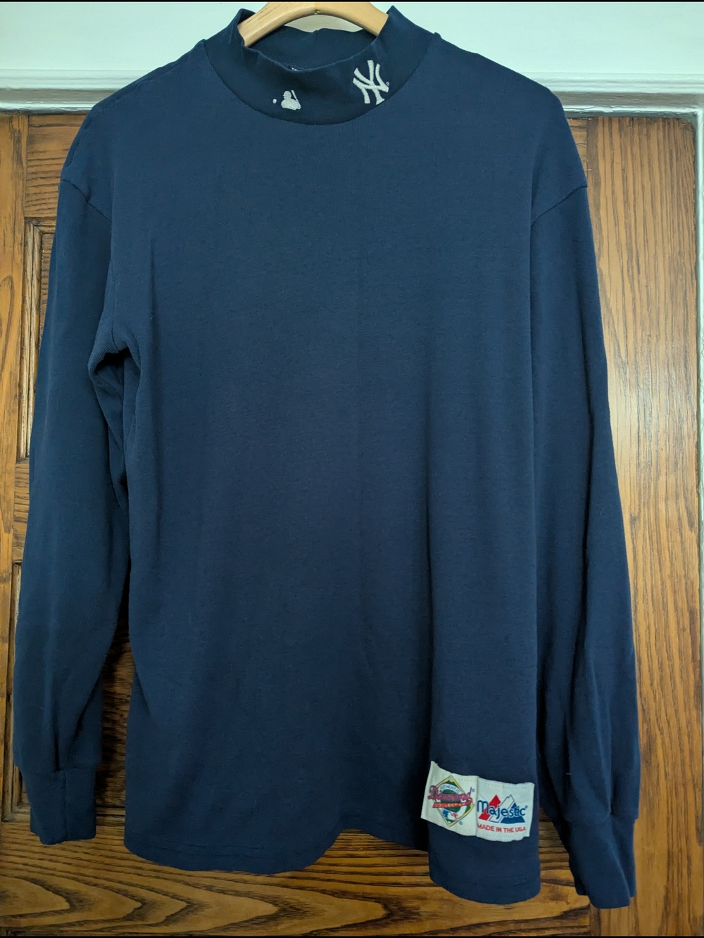 New York Yankees Mock Neck Turtleneck Majestic Vintage Long Sleeve XL